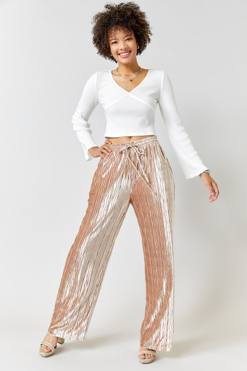 Crushed Velvet Pants - Pyramid Collection Fashions That Express Fantasy And  Romantic Spirit