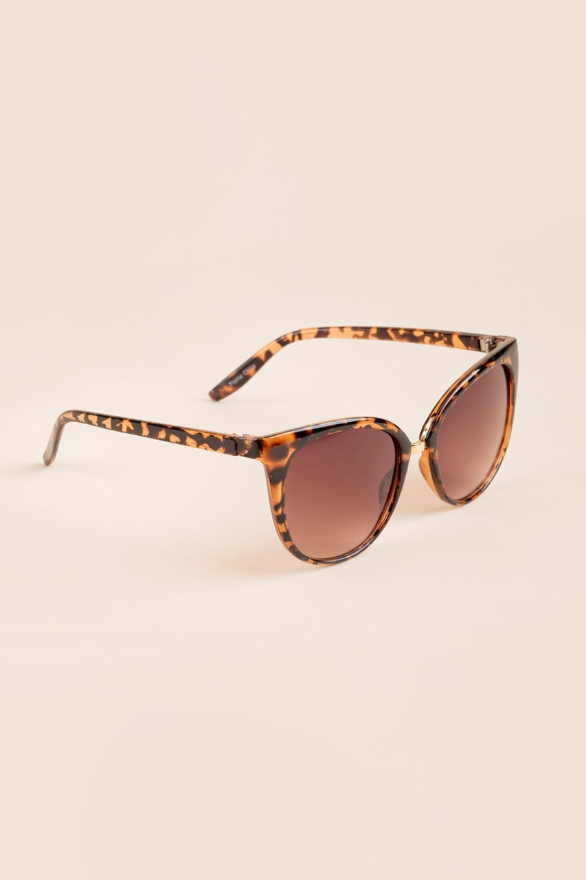 Alice Leopard Cateye Sunglasses - francesca's
