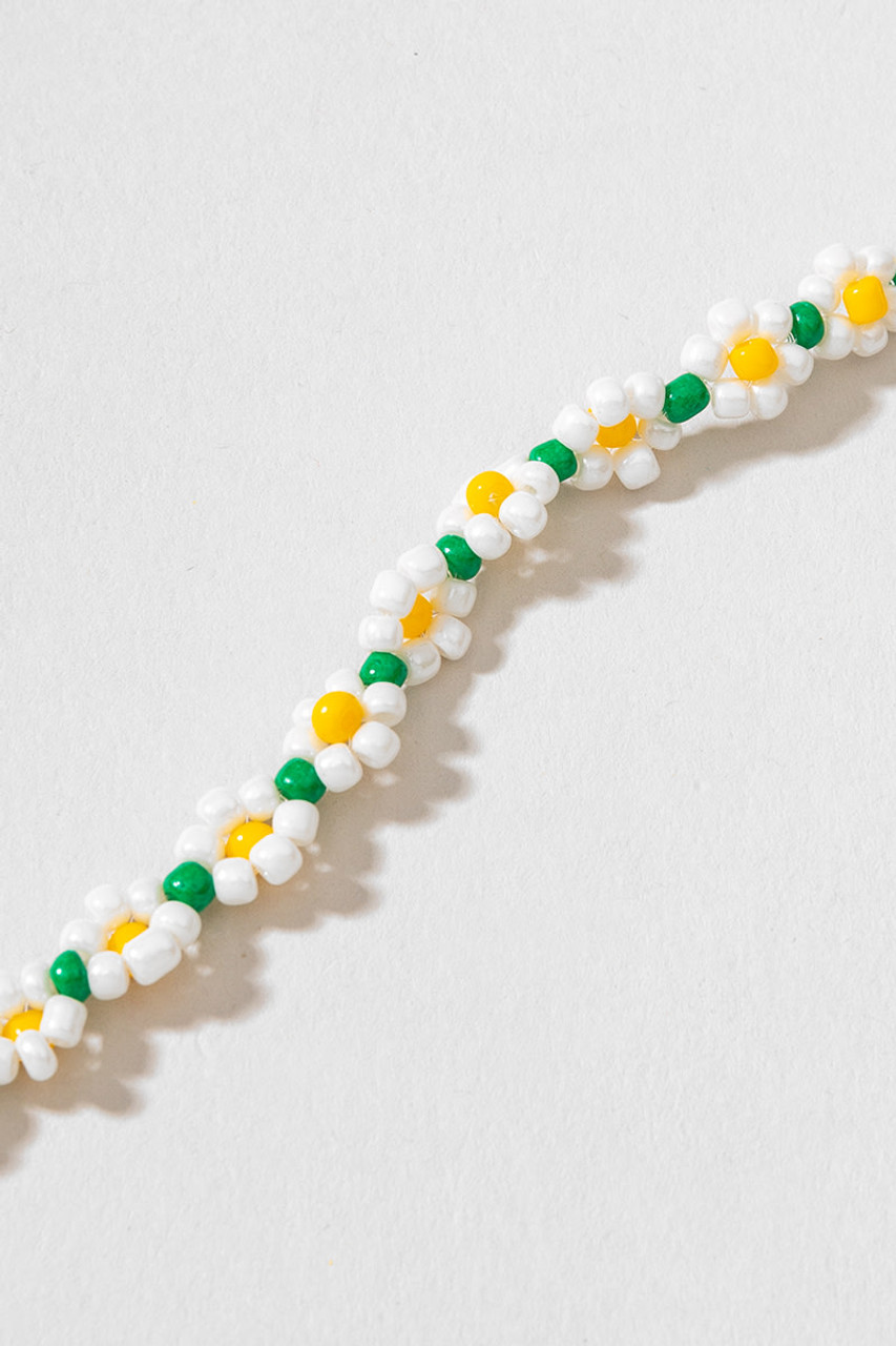 Rainbow Beaded Daisy Choker Necklace | Claire's US