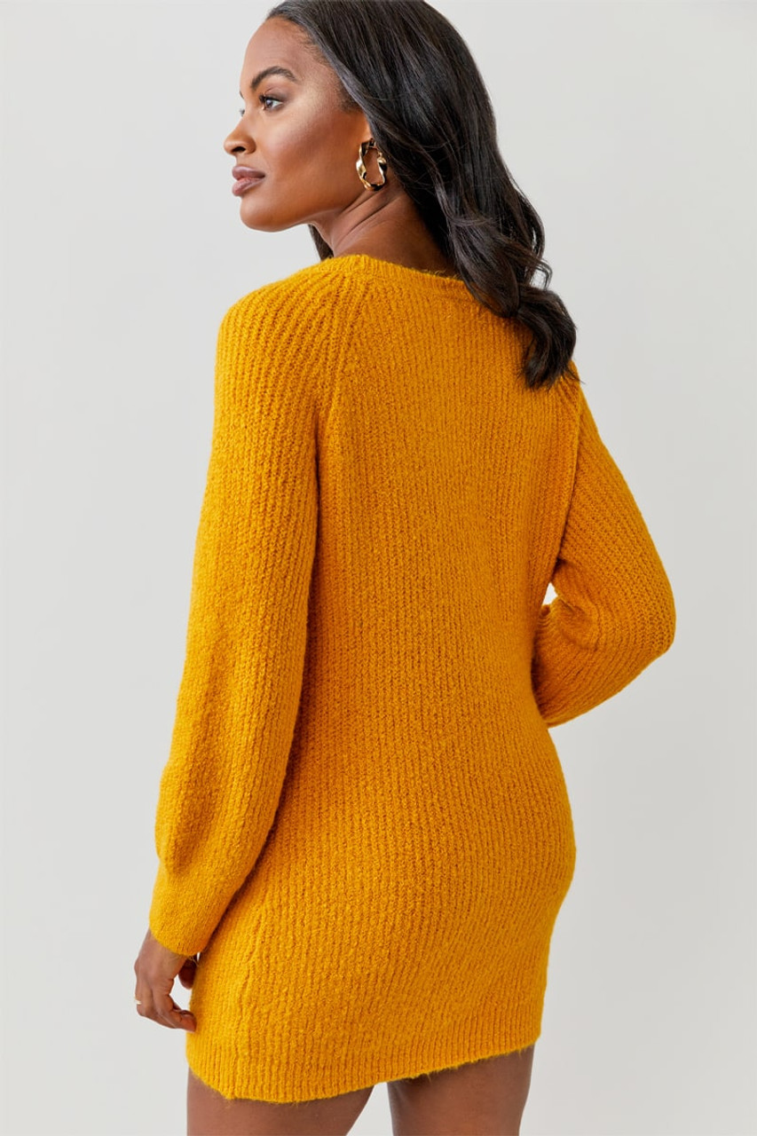 Mock Neck Sweater Mini Dress