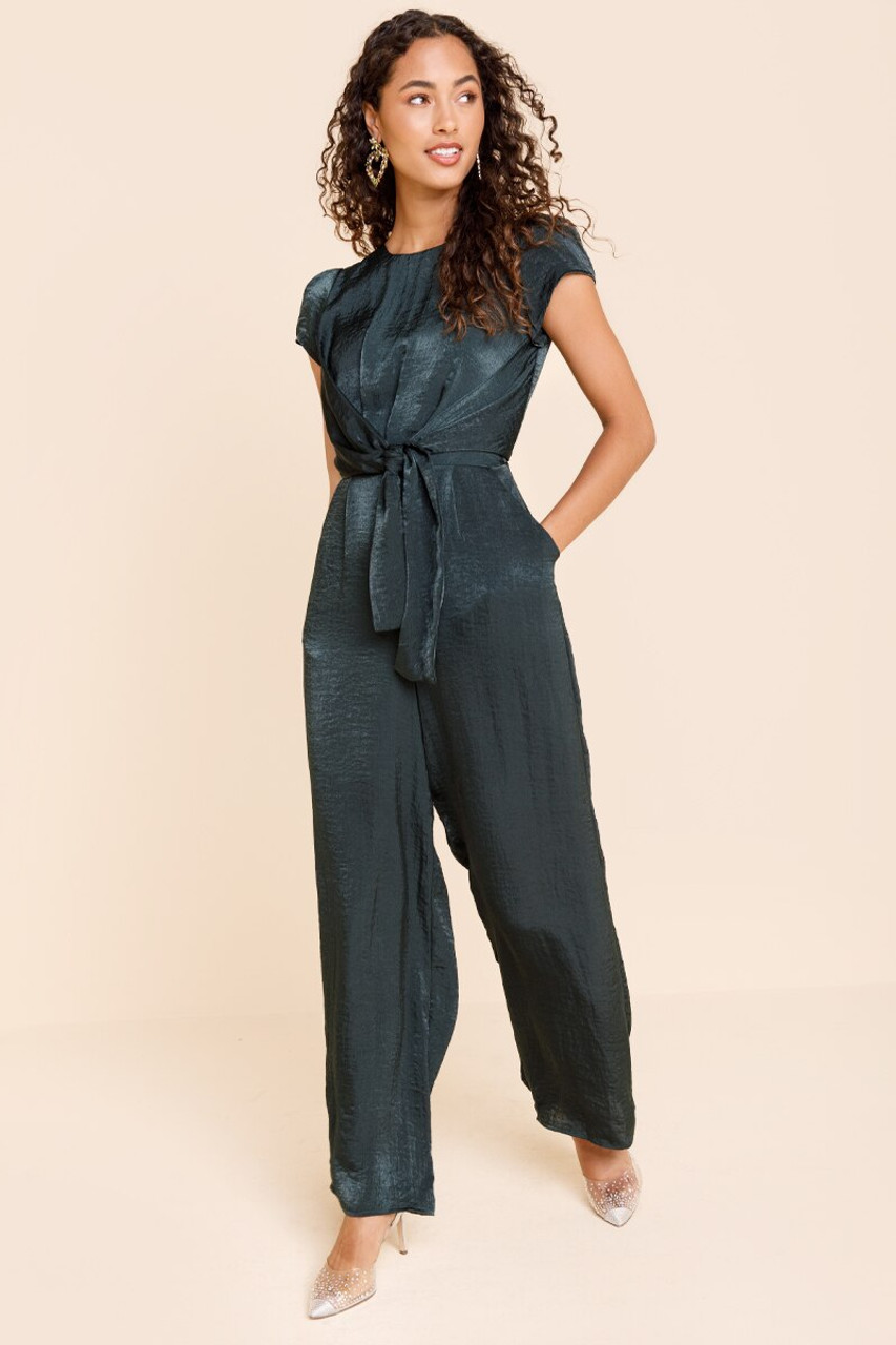 Janessa Satin Highneck Jumpsuit