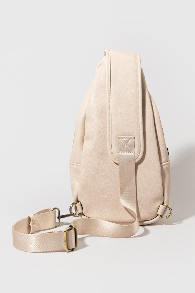 francesca's army green mini fashion backpack rose gold zippers The Francesca Convertible Clutch a polished women’s backpack for work Brie Front Zipper Sling Backpack