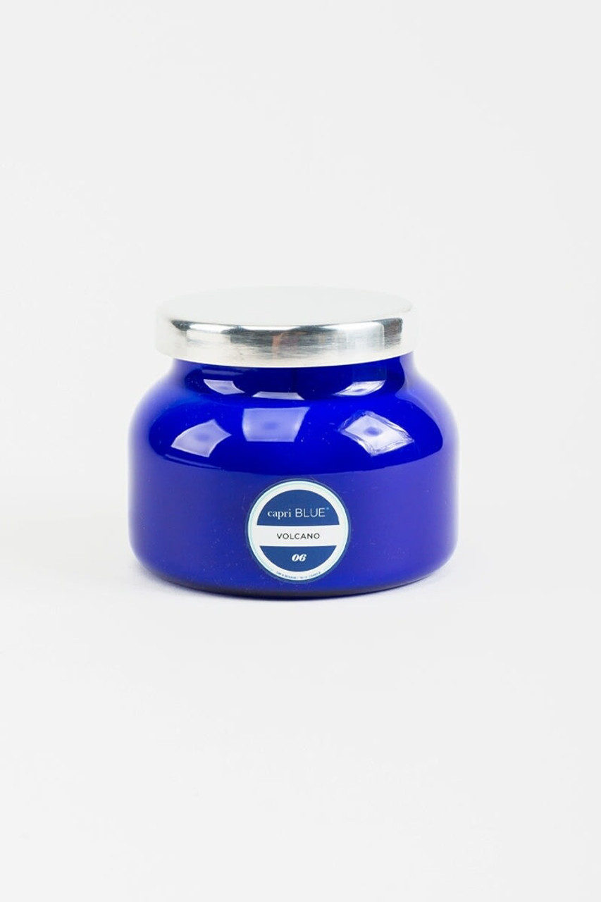capri BLUE Volcano Candle Blue Signature Jar 8 Oz - Digs N Gifts
