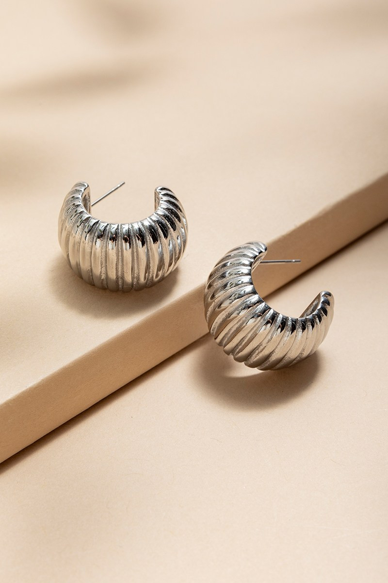 Lisa Stainless Steel Bold Hoop Earrings