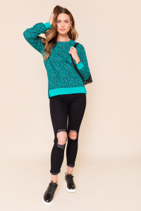 Kimmy Leopard Print Sweatshirt_1_Teal