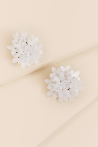 Claudia Sequin Flower Earrings_0_White
