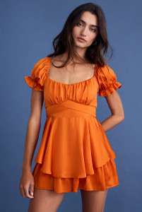 Vimmi Satin Tiered Romper