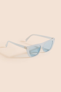 Valentina Frosted Pointy Square Cat Eye Sunglasses_2_Blue