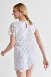 Emilee Lace Short Sleeve Top