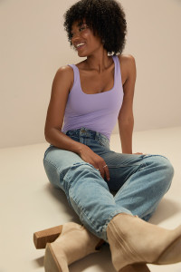 Genevieve Destructed Denim Jeans