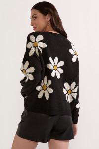 *Daisy*様 Hayden Retro Daisy Knit Sweater in Black – June Adel