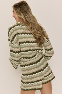 Tracey Striped Chevron Shorts