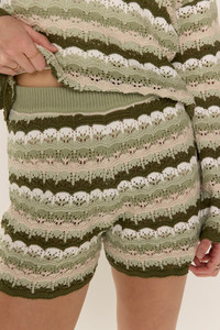 Tracey Striped Chevron Shorts
