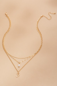 Layered Initial Pendant Necklace