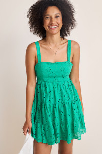 Mona Eyelet Tie Back Mini Dress