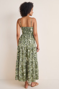 Gia Knot Front Floral Midi Dress