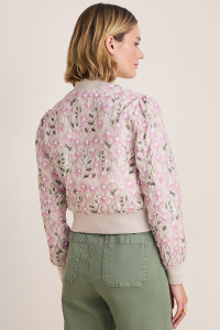 Meagan Floral Embroidered Bomber Jacket