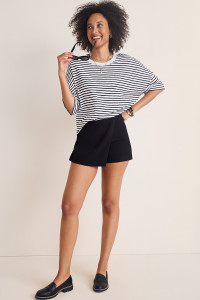 Marina Short Sleeve Striped Dolman Tee