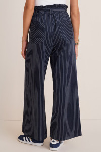 Nina Paperbag Pinstripe Trousers