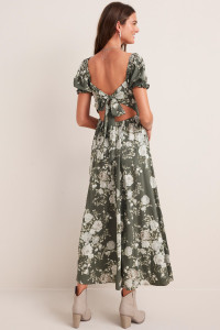 Lydia Bow Back Floral Maxi Dress