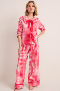 Kelly Gingham Bow Pajama Set