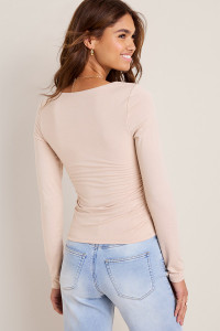 Savannah Square Neck Top_5_Beige
