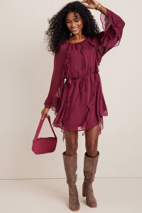 Cindy Ruffle Mini Dress