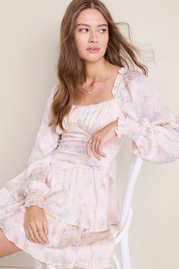 Molly Tiered Floral Mini Dress