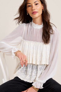 Arya Lace Tiered Blouse