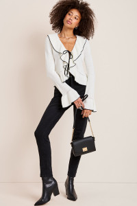 Hannah Ruffled Collar Cardigan