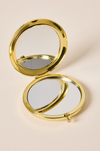 Floral Initial Compact Mirror