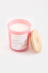 BSW & Co. Happy Birthday Candle | 11oz_1_Pink