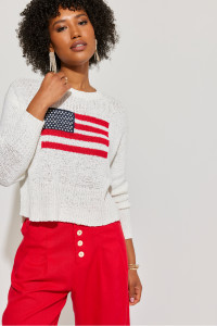 American Flag Pullover Sweater_0_Ivory