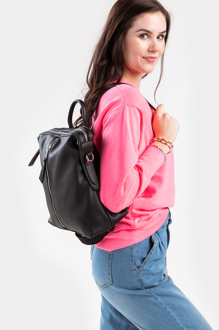 Poppy Front Zipper Backpack