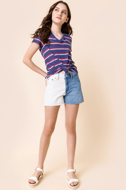 Levi's® Bleach Dipped High Rise Big Girl Shorts