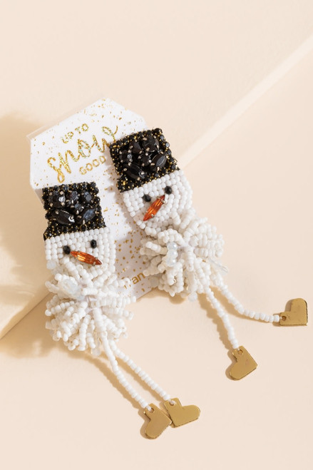 Up to Snow Good Snowman Drop Earrings