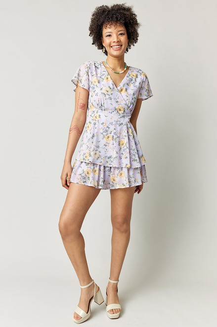 Madalina Floral Tiered Romper