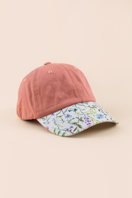 Leticia Floral Brim Baseball Hat