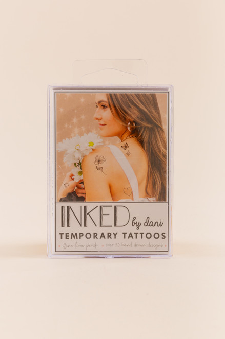 INKED by Dani Fine Line Temporary Tattoo Pack