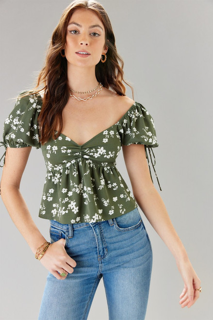 Lara Floral Puff Sleeve Blouse