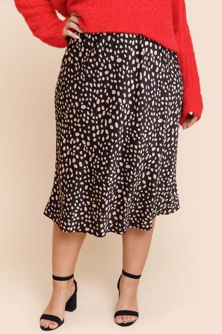 Michelle Leopard Midi Skirt