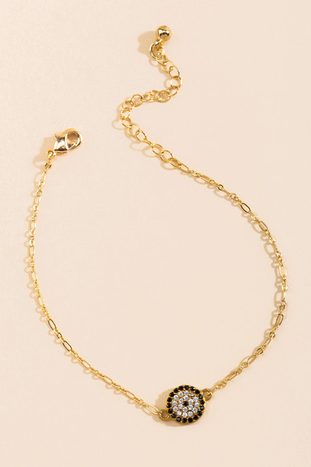 Yasmine Pavé Evil Eye Bracelet