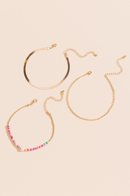 Carly Snake Chain Anklet Set