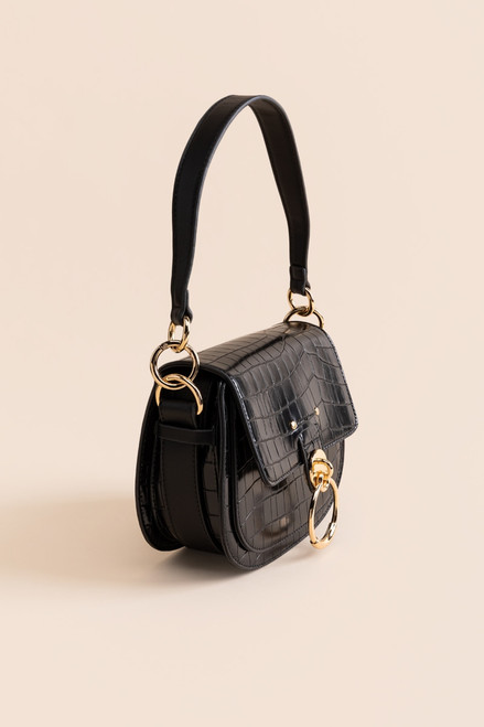 Jordann  Embossed Saddle Crossbody