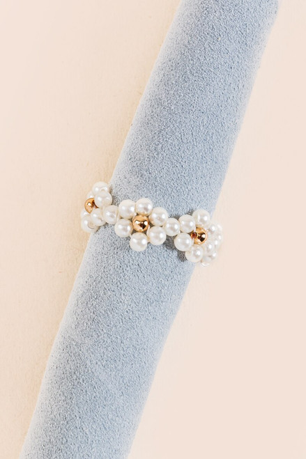 Amanda Floral Pearl Ring