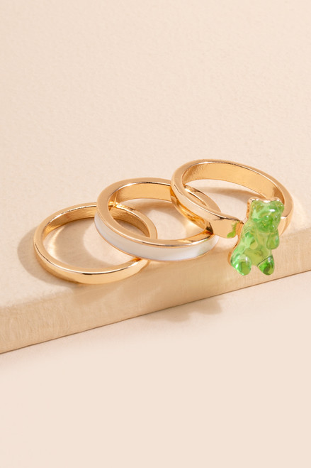 Laney Gummy Bear Ring Set