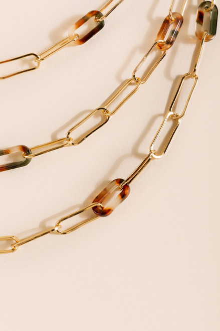 Lyla Layered Paperclip Chain Necklace