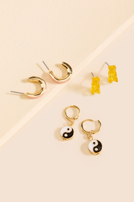 Irene Gummy Bear Yin Yang Earring Set