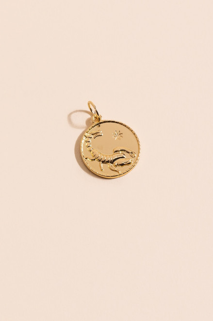 Scorpio Engraved Charm