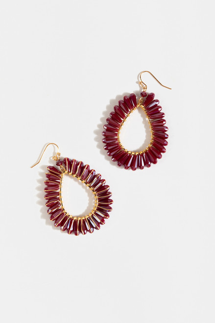 Cleo Crystal Trim Teardrop Earrings